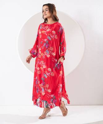 Rukmini red kaftan set 5
