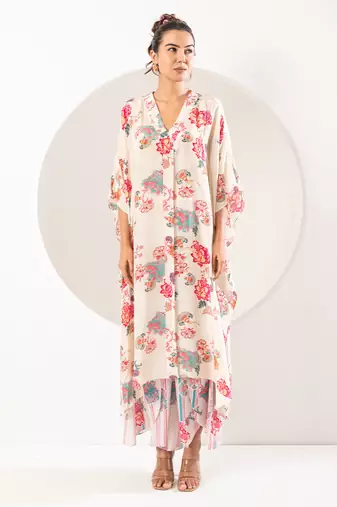 Saavni ivory kaftan set
