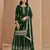 Faux georgette green embroidered salwar suit