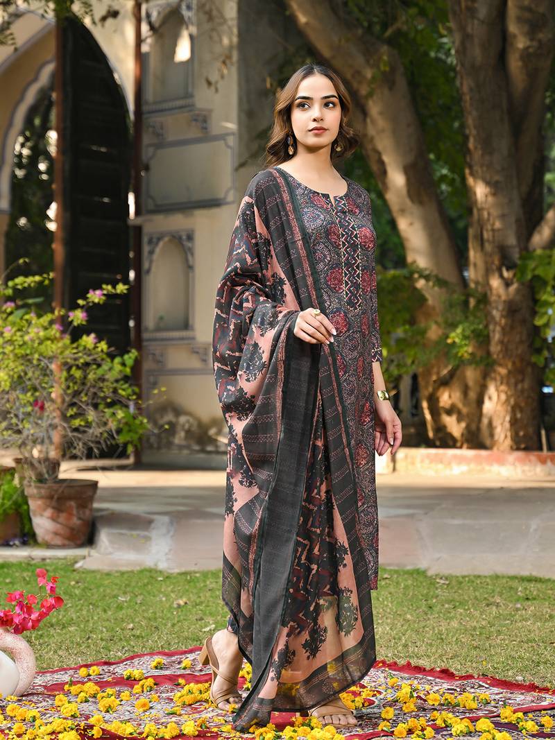 Multicolor Cotton Floral Printed Kurti