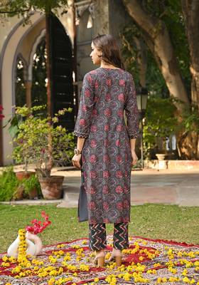 Multicolor Cotton Floral Printed Kurti 4