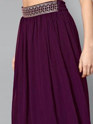 Voilet Georgette Sequin Work Lehenga  6