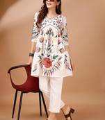 Trendmalls Women's cotton blend kurta pant