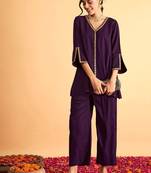Trendmalls Women's rayon co-ords set kurta pant