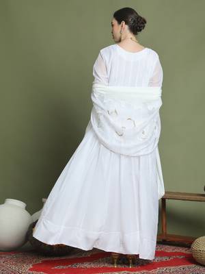  off white organza embroidered gown style 2