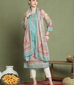 eal roman silk embroidered suit set