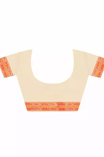 Multicolor handloom kota doria with hand block prints