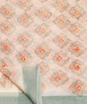 Multicolor handloom kota doria with hand block prints 5