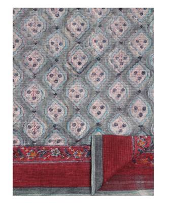 Multicolor handloom kota doria with hand block prints 5