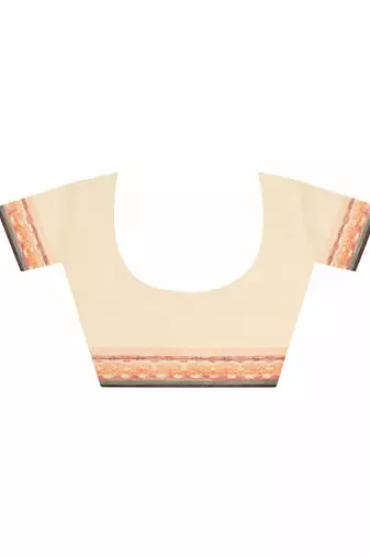 Multicolor handloom kota doria with hand block prints
