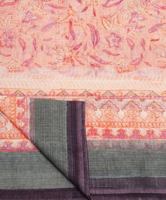 Multicolor handloom kota doria with hand block prints 5
