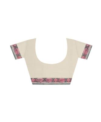 Multicolor handloom kota doria with hand block prints 4