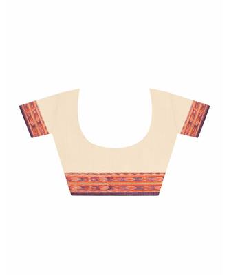 Pink And Purple handloom kota doria with hand block prints 4