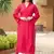Pink hand embroidery art silk asymmetrical  kurta &