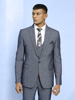 Grey with black checks suit 1