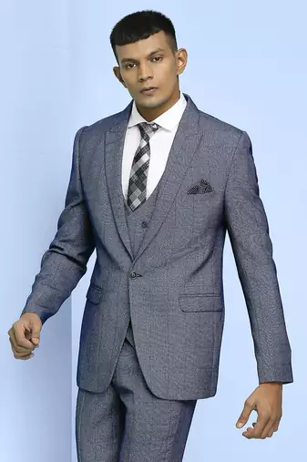 Grey with black checks suit