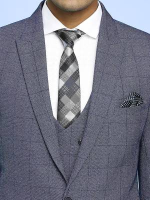 Grey with black checks suit 4