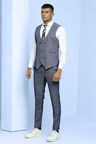 Grey with black checks suit