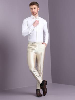 Cream suit with golden thread work 5