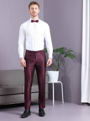 Reddish wine ethnic motif jacquard with waist belt 3
