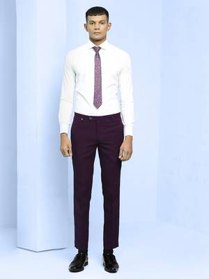 Wine suit with boota embroidery on lapels 4