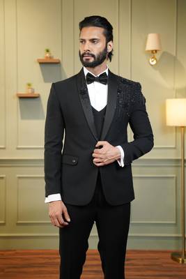 Black embroidered tuxedo 3