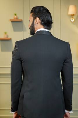 Black embroidered tuxedo 4