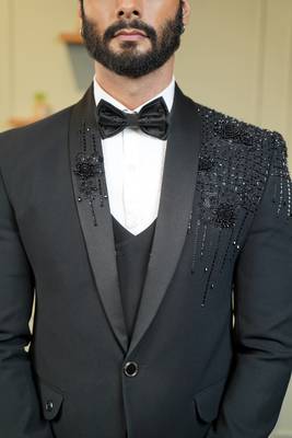 Black embroidered tuxedo 5