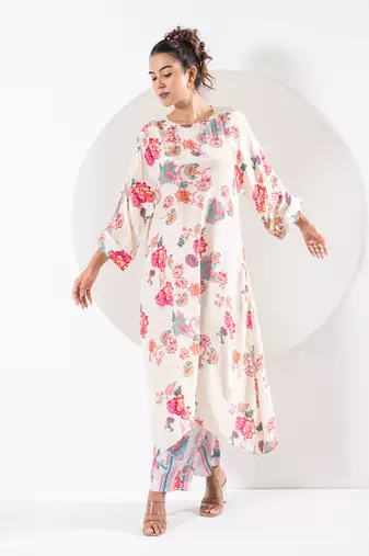 Rukmini ivory kaftan set