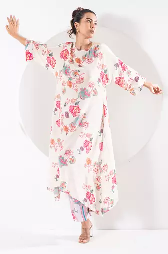 Rukmini ivory kaftan set