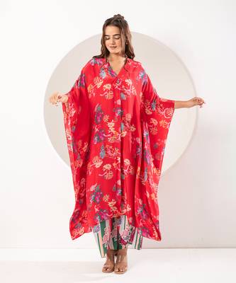 Saavni red kaftan set 1