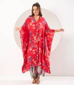 Saavni red kaftan set