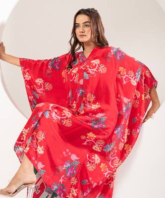Saavni red kaftan set 4