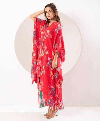 Saavni red kaftan set 5