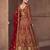  RED NET ANARKALI SALWAR SUIT GOWN