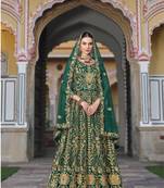  GREEN NET ANARKALI SALWAR SUIT GOWN