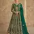  GREEN NET ANARKALI SALWAR SUIT GOWN