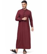 Unicus Maroon Thobe For Men Arabic Style