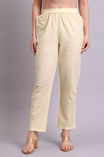 beige cotton floral printed & embroidery work kurta with trousers & dupatta set