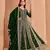 Dark green georgette embroidered semi stitched salwar suit