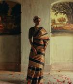 Huts and looms multicoloured handloom tissue saree