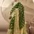 Green pure georgette floral printed saree