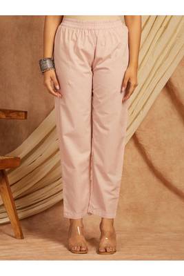 Pink hand painted long cotton kurta set 4