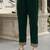 Dark Green Velvet Embroidery Salwar Suit Set Kurta Pant with Dupatta