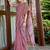 purple linen resham dori work traditional tassle saree