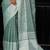 grey linen woven work traditional tassle saree