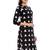 Long Short Triangle Print Stand Collared Kurta