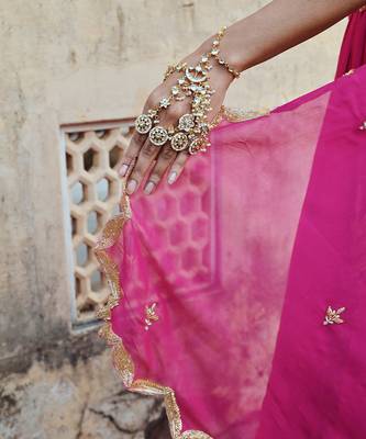 12 KALI LEAF EMBROIDERED LEHENGA WITH BLOUSE AND DUPATTA 3