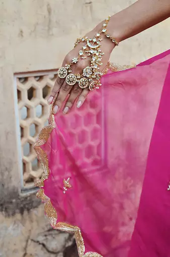 12 KALI LEAF EMBROIDERED LEHENGA WITH BLOUSE AND DUPATTA