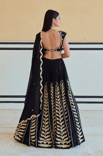 12 KALI LEAF EMBROIDERED LEHENGA WITH BLOUSE AND DUPATTA